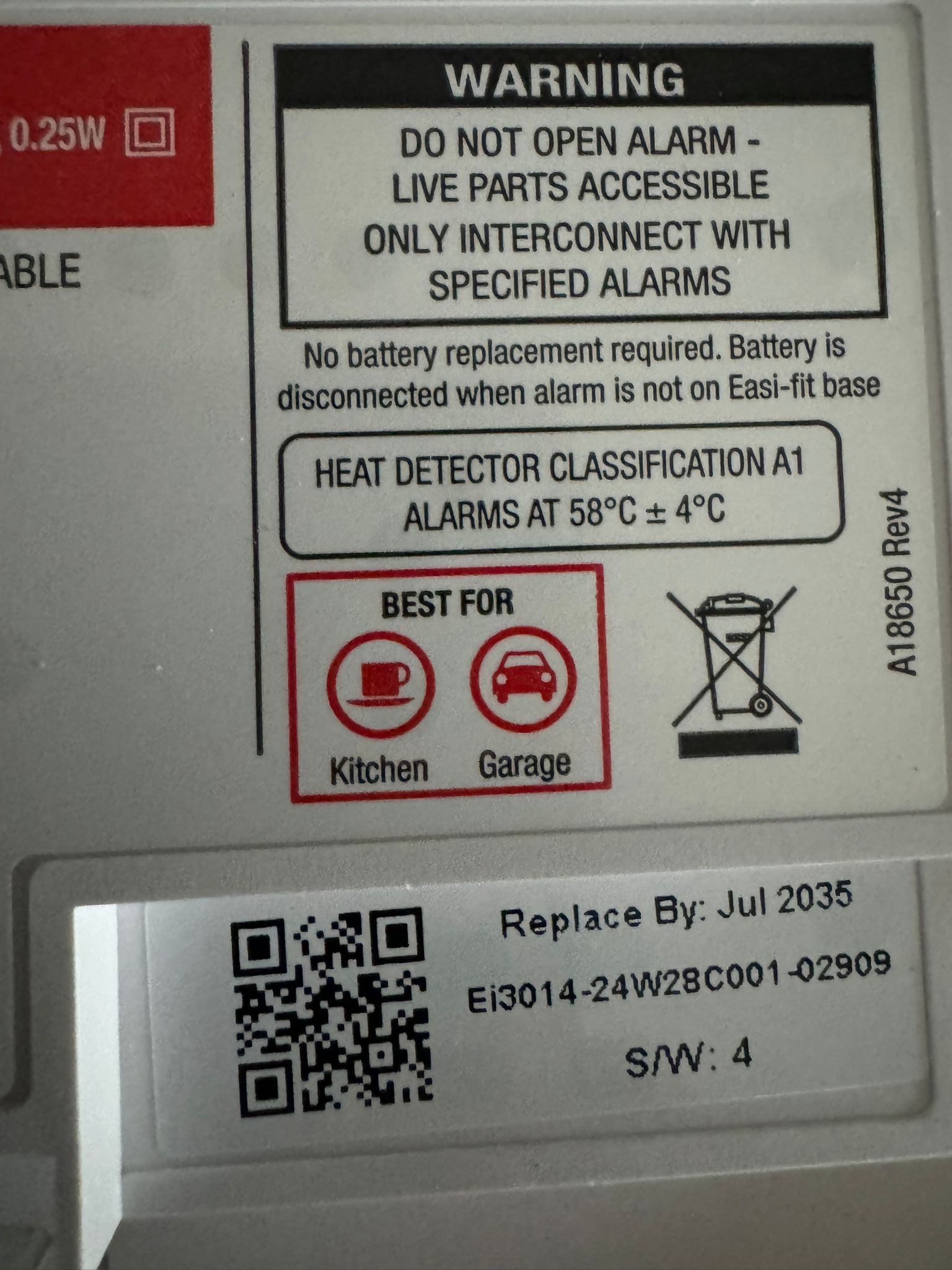 Smoke detector installed by N Brown Electrical